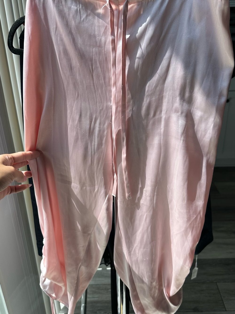 Y2K Pink Satin Women’s Capri Pants-Medium